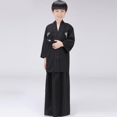 Japanese Traditional Clothing Kid Vintage Oriental Dress Set For Boys Stage Samurái Japones Yukata Kimono японская одежда