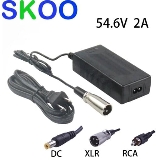 54.6V 2A Battery Charger Wheelchair Charger Golf Cart Charger Electric Scooter XLR Metal Connector Ebike Charger For 48V Battery