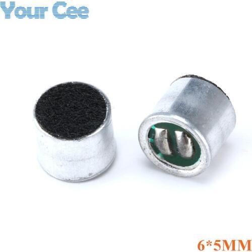 200 pcs 6*5mm Capacitive Electret Microphone Pick-Up Sensitivity 52DB Microphone Condenser 6mm x 5mm MIC Pickup