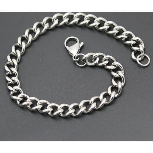 316L Stainless Steel Bracelet 7mm Curved O Necklace Bracelet For Women Men Girl Boy
