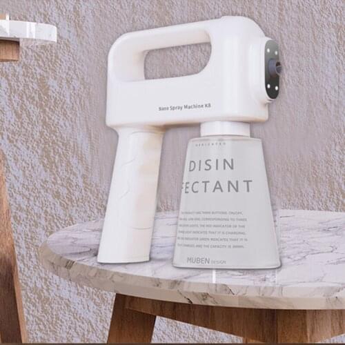 K8 Cordless Nano Atomization Fogger Machine Blue Light Nano Battery Disinfection Gun Hair Nanos Steam Spray Household Sprayer