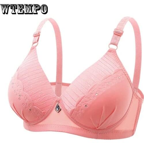 Women Plus Size Bras Push Up Bra Cotton Soft Breathable Underwear Sexy Gathered Bralette Plus Size Push Up Bra for Women