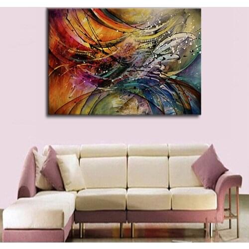 Diy 5d diamond painting new arrival Abstract colorful cloud line art diamond embroidery cross stitch full drill square round
