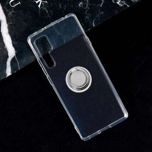 For TCL 20 Pro 5G Back Ring Holder Bracket Phone Cover TPU Soft Silicone Case On TCL20Pro TCL20 20Pro 6.67"