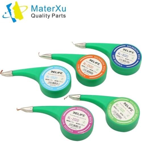 Solder Wick Relife Copper Wick No-Clean Desoldering Braid Low Solder Residue Tin Strip Repair Tool RL-1520 RL-2020 RL-2520 RL-30