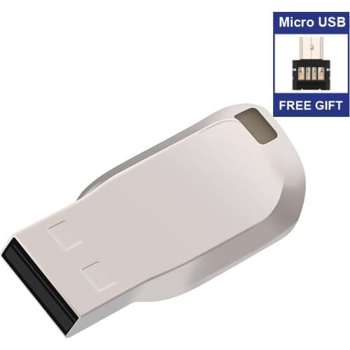 Pendrive 64GB 32GB 16g 8G USB Flash Drive 128G Pen drive waterproof u disk 2.0 memoria usb stick Free type c or micro adapter