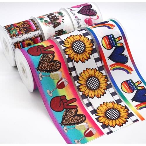 DIY Sunflower Printed Grosgrain Ribbon For Craft Supplies Sewing Accessories 5 Yards, Planar Resins Mold 10 Pieces. 46594