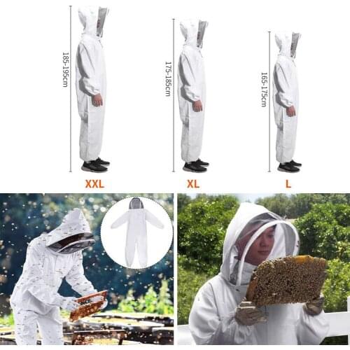 Bee Suit Equipment Cotton Full Body Beekeeping Clothing Veil Hood Hat Anti-Bee Coat Special Protective Clothing Sting Prevention