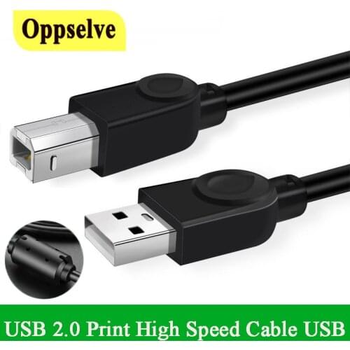 USB 2.0 Printer Cable Type A To B Male Cord Male to Male Transfer Wire For Canon Epson Scanner Fax Machine 3D Label Printer Cord