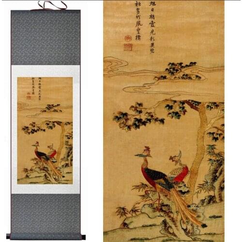 Birds on the tree Painting Home Office Decoration Chinese scroll painting birds painting birds and flower painting