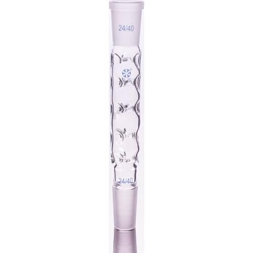 Spine distillation column,L. 75mm/100mm/120mm/150mm/200mm/250mm/300mm/400mm/500mm,Joint 24/40,Spike-shaped distillation tube