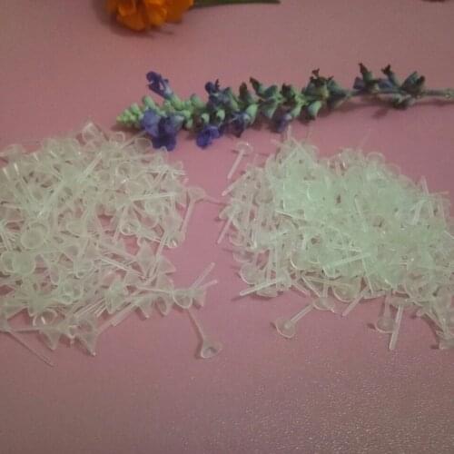 Hot New Cheap 5mm Transparent Plastic Earring Studs Pins flat/cup diy earring jewelry accessories findings handmade craft making