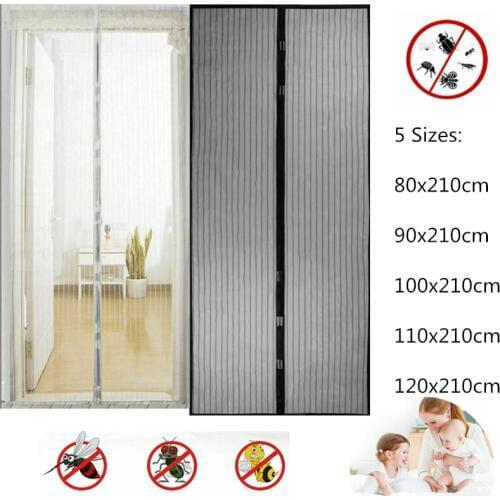 5 Sizes Mosquito Door Net with Magnet Curtain Mesh Anti Mosquito Insect Sandfly Magnet Door Curtain Mesh Window Netting Kit