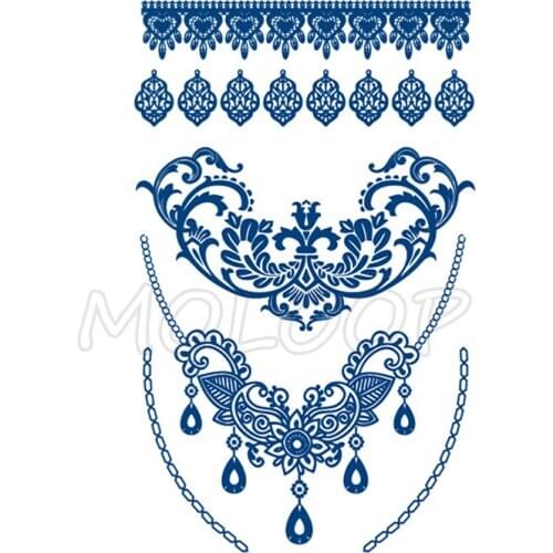 Juice Tattoo Sticker Flower Necklace Element Waterproof Temporary Makeup Fake Tatoo Art for Women Men Lasting To 5 -15 Days