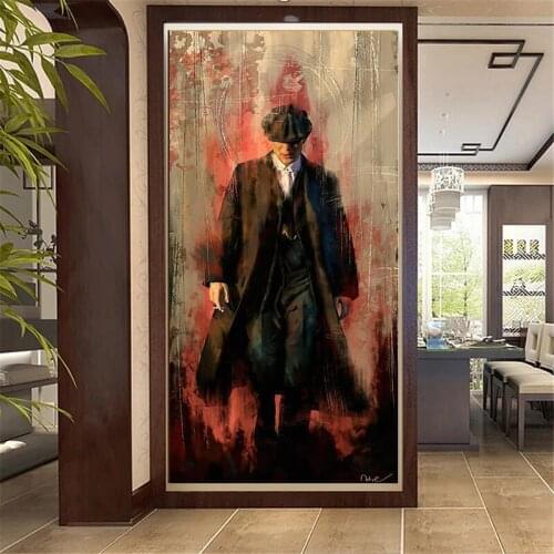 Peaky blinders Graffiti Art Canvas Prints Oil Paintings Wall Art Posters Prints Portrait of Tommy Shelby Pictures Home Cuadros