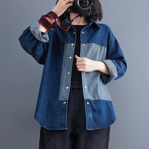 NBHUZEHUA Womens Denim Shirts