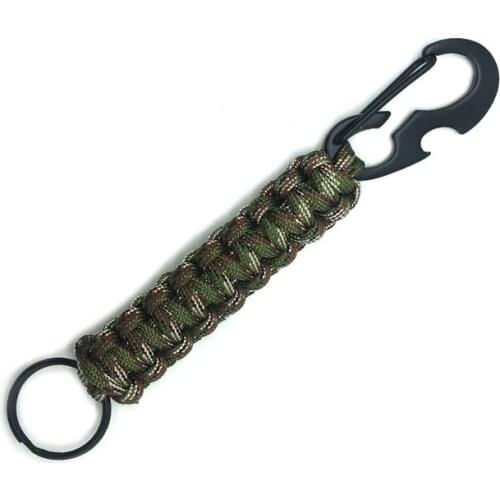 New Arrival Umbrella Cord Braided Key Chains with Bottle Opener Keychain Portable Outdoor Jewelry Gift Wholesale