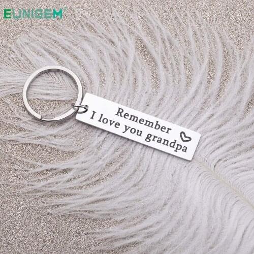 Fathers Day Gift Grandpa Keychain Birthday Gifts for Grandfather from Granddaughter Grandson Christmas Wedding for Grandparents