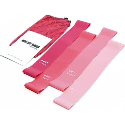 0.3mm-1.1mm Training Fitness Gum Pilates Yoga Resistance loop bands set exercise equipment for home