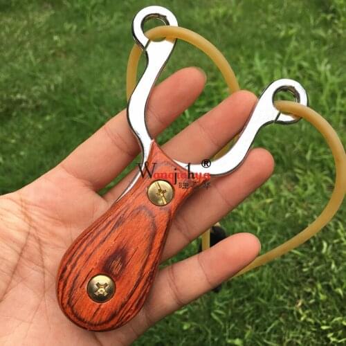 Swallow Slingshot Wooden Solid Wood Iron Catapult Traditional Reflex Bow Rubber Band Outdoor Field Hunting Bow and Arrow