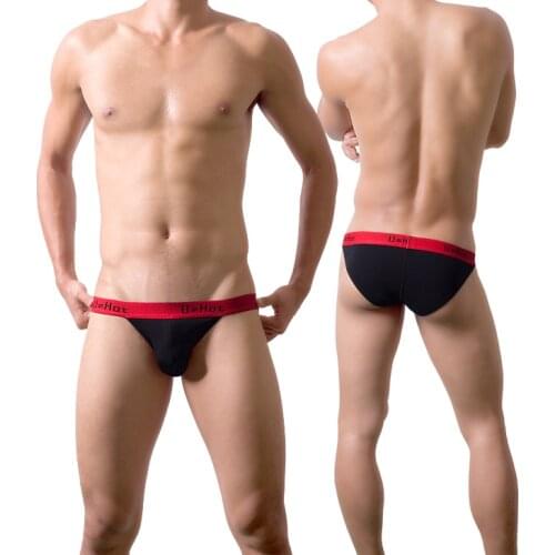 Sexy Underwear Men Cotton Briefs Shorts Patchwork High Fork Underpants Male U Convex Pouch Low Waist Panties Cuecas M-XXL