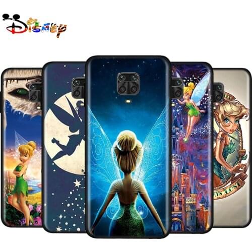 Silicone Soft Cover Disney Tinker Bell For Xiaomi Redmi Note 10S 10 9 9S 9T 8T 8 7 6 5 Pro Max 5A 4X 4 5G Black Phone Case