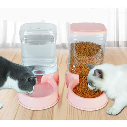 Dog Automatic Feeder Pet Supplies Automatic Cat Feeder Pet Feeder for Cats Dog Feeder Water Dispenser Cat Food Water Plastic