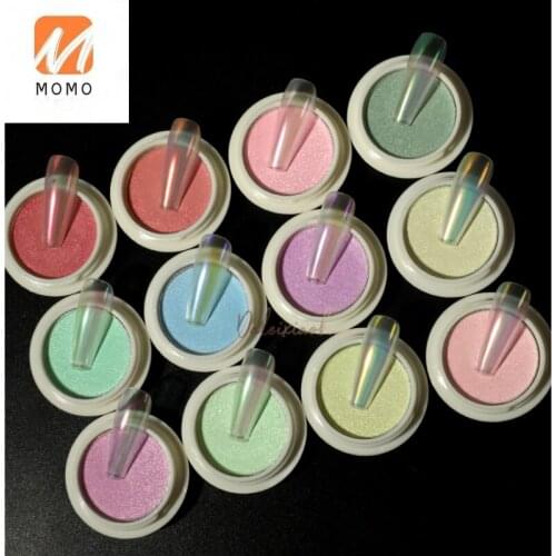 Solid State Aurora Powder Magic Mirror Effect Powder 2021year Nail Art Popular Hook Mermaid Solid Silk Suit Full Set The standby