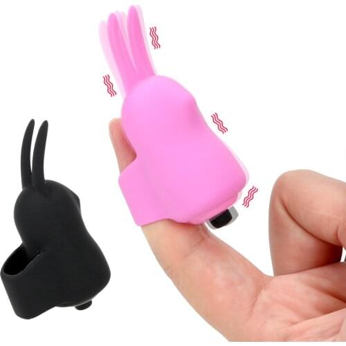 Finger Sleeve Vibrator Rabbit Ear Tentacitation Female Masturbator G-Spot Finger Massage Clitoris Stimulation Sex Toys For Woman