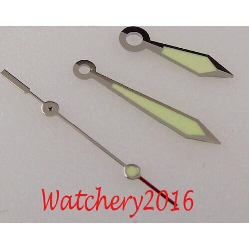 Green Luminous Automatic Steel Watch Hand Needles fit for MIYOTA 8215 8205 821A MINGZHU 2813 MOVEMENT