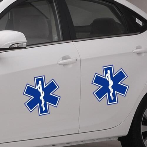 Star Of Life Car Sticker Reflective Car Back Side Sticker Funny