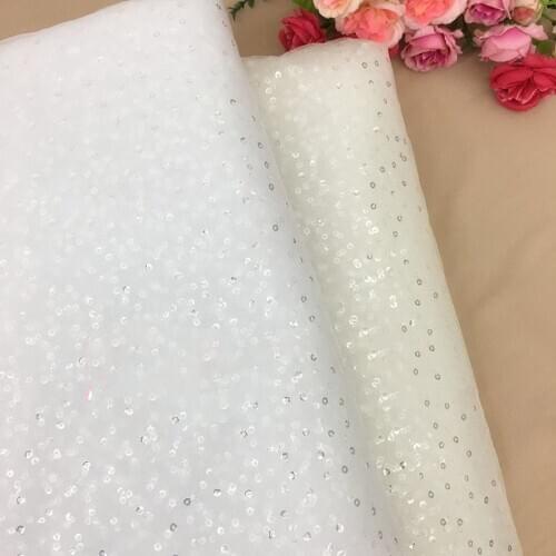 1Y/Lot High quality 4mm imported sequin mesh lace fabric for wedding stage material costumes sequins lace fabric