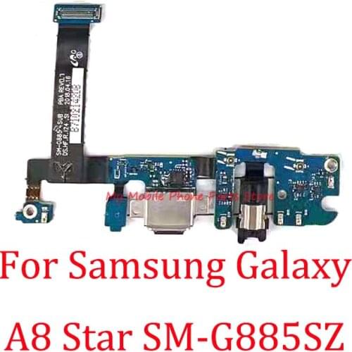10 PCS USB Charging Dock Port Plug Board With Mic Microphone Flex Cable For Samsung Galaxy A8 Star G885SZ Charger Charge Port