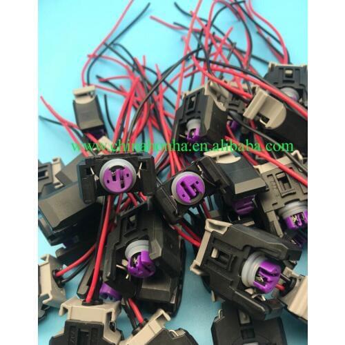 2Pin Auto fuel spray nozzle/oil atomizer plug with cable,Car diesel common rail injector plug for Delphi connector