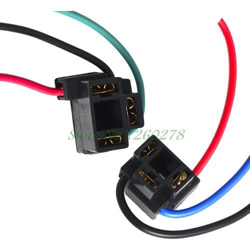 2pcs H4 Female Adapter Wiring Harness Sockets Wire Harness Connector For Headlights