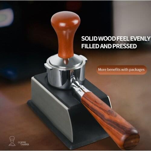 49/51/53/57.5/58mm Calibrated Pressure Tamper Coffee Powder Hammer with 304 Stainless Steel Base Coffee Accessories