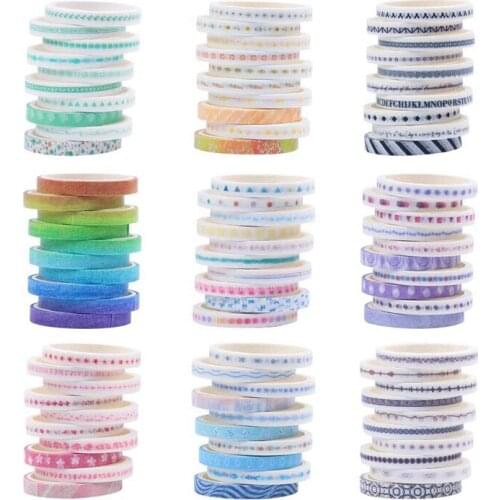 90 Roll Masking Tape Set, Decorative Tapes for DIY, Multicolor Self Adhesive Washi Tape for Scrapbook, Gift Wrapping