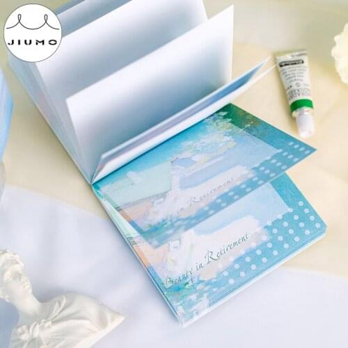JIUMO 4 Design Cloud Painting Breeze Series Memo Pad Notebook Loose-Leaf Paper Creative DIY Handbook Decoration