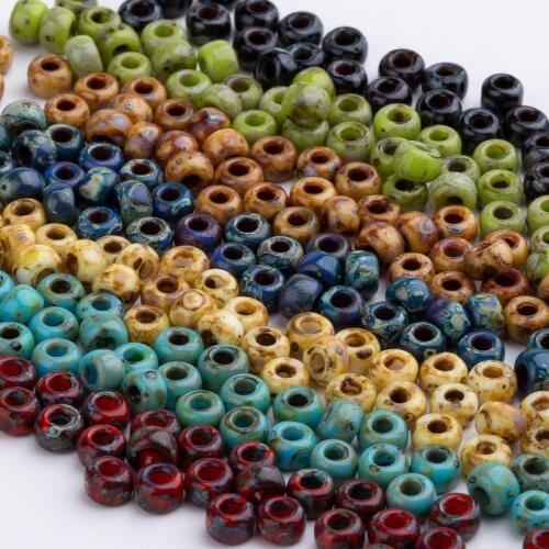 Taidian Miyuki Picasso Coating Beads For Beaded Jewelry Making 4MM 2MM 10grams/lot
