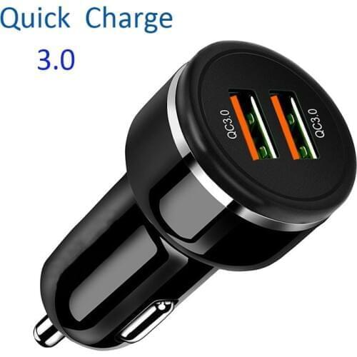 QC 3.0 quick charge universal Plug car charger usb 3.0 a car charging double USB QC3 0 car charging fast charge for mobile Phone