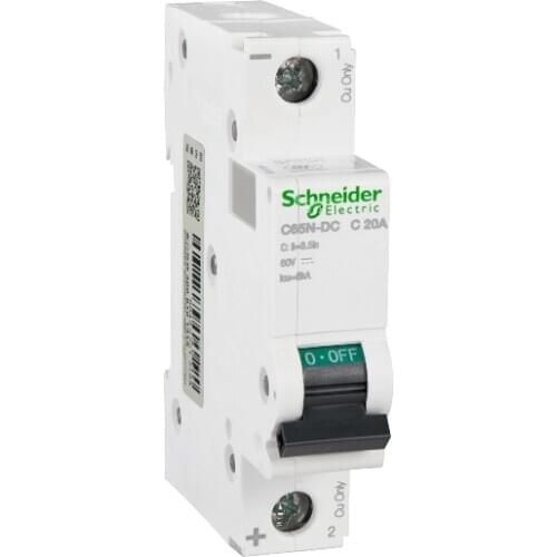 C65N-DC 1P C20A A9N22406 Circuit breaker, C curve, 20A, 1P, Icu=6kA