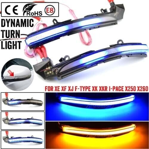 For jaguar XE XF XFL XEL F-pace I-pace E-pace Led rear view mirror cover lamp side turn signal daytime running lights