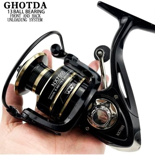 GHOTDA Fishing Reels Spinning Reel Carp Fishing Reel Fishing Accessories Sea Feeder Coil Metal Spool Reel for Rod Saltwater