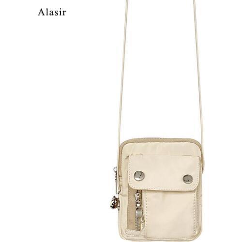Alasir Korean Mini Purses Women Small Size Chest Bag Canvas Women Fashion Waist Bags Clutch Purse Minimalist Shoulder Bags