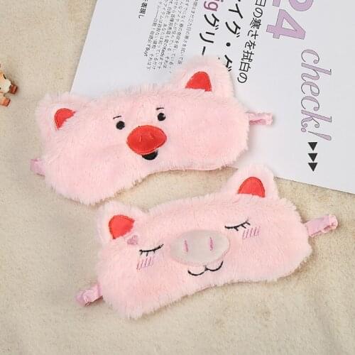Sleeping Mask Sleeping Blindfold Soft Plush Eye Masks Cute Pink Piggy Eye Cover Plush Mask Eyepatch Nap Health plush Eye Cover