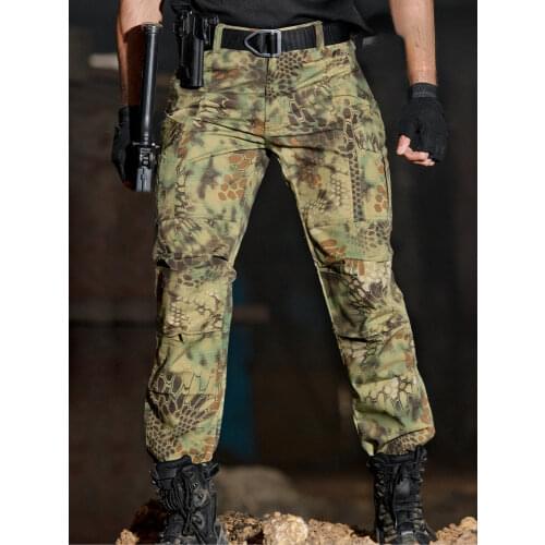 Camouflage Tactical Pants Men Waterproof Military Combat Camping Pants Trousers