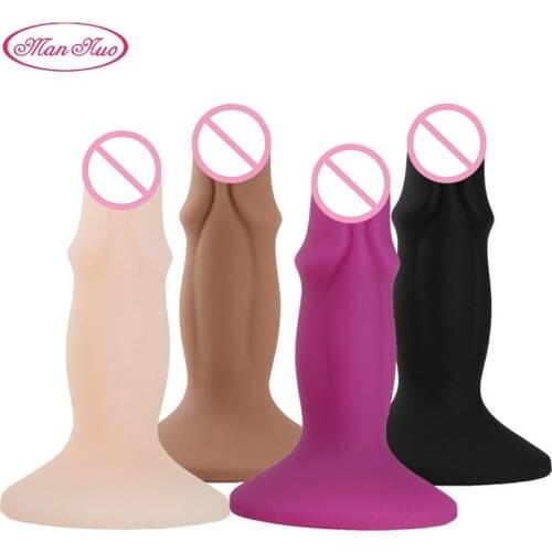 Man Nuo Dildo Anal Butt plug G-spot Stimulation Silicone Prostate Massager Masturbator Dilatador Gay Adult Sex toys for Couple
