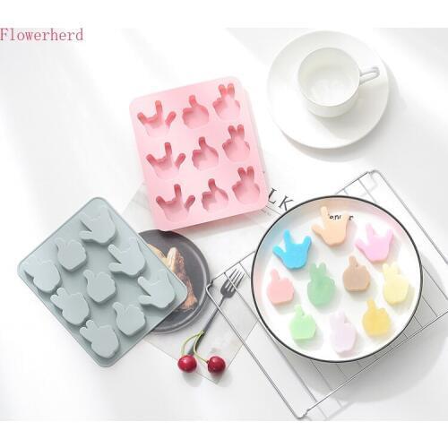 New Cake Decors Gesture Silicone Baking Mold Ice Cube Chocolate Mold Cake Mold Handmade Soap Mold Fondant Tools Baking Mold
