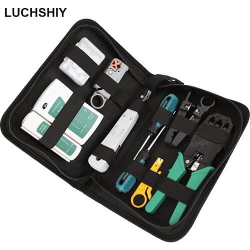 Stripping Crimping Pliers Network Cable Clamp Pliers +Professional Network Cable Tester RJ45 RJ11 RJ12 CAT5 UTP LAN Cable Tester