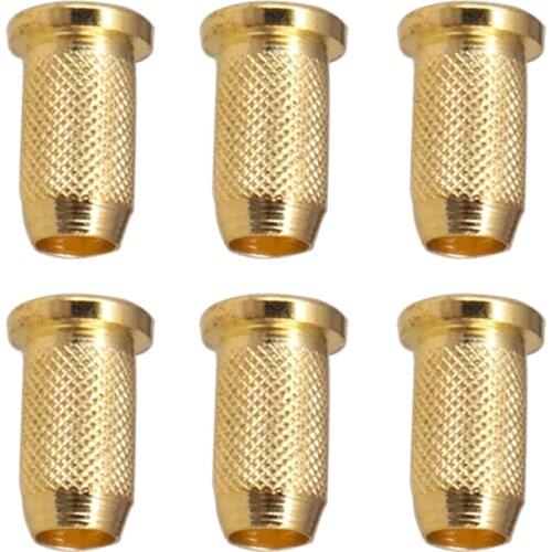 Durable 6x Electric Guitars Through Body Bushings Golden String Instrument Parts Luthier Tools